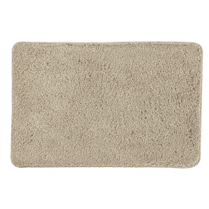 Kleine Wolke Badteppich Scott, 50x40 cm, Taupe. Flauschiger, rechteckiger Badteppich aus Polyester.