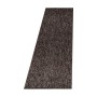 Brauner Kurzflorteppich Nizza von Ayyildiz, 60x100 cm, meliertes Design.