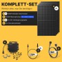 Solakon Balkonkraftwerk 2000W Komplettset mit 4 Solarmodulen, Wechselrichter und Kabeln.