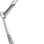 Silberne Just Light Klemmleuchte Turn me aus Stahl, flexibel von 16 bis 76 cm.