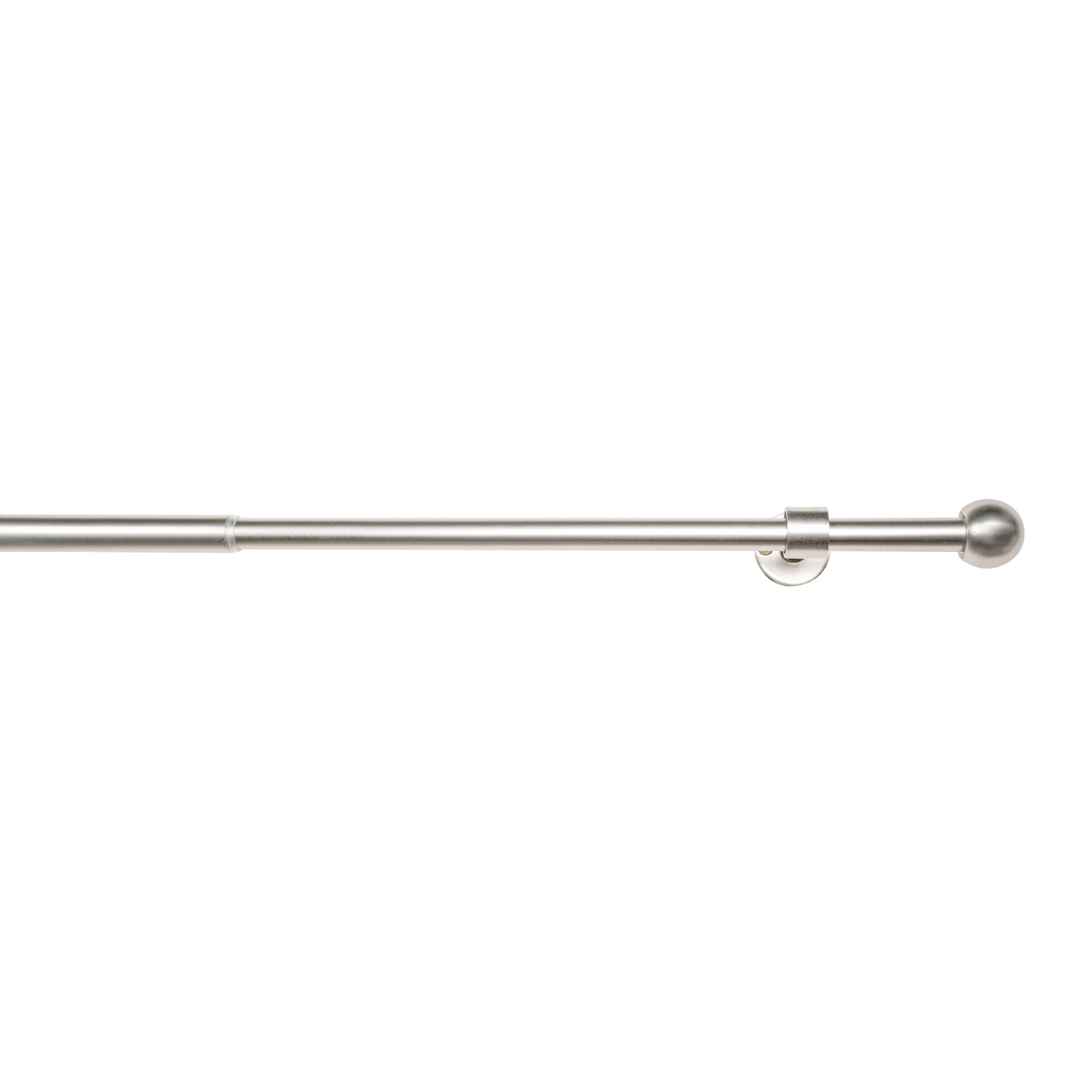 mydeco Gardinenstange Komplettset, ausziehbar, Edelstahl-Optik, 160-280cm.