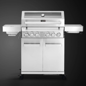 Taino Platinum Yamara 4+2 Gasgrill aus Edelstahl mit 4 Brennern, Sear- und Backburner.