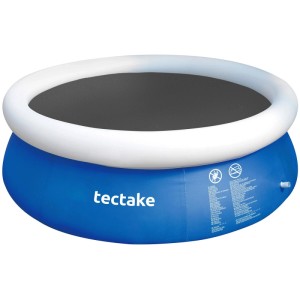 Tectake Pool Solarfolie  Rund und Selbstschwimmend Zuschneidbar Ø 250 cm 250 x 250 x 1 cm Schwarz