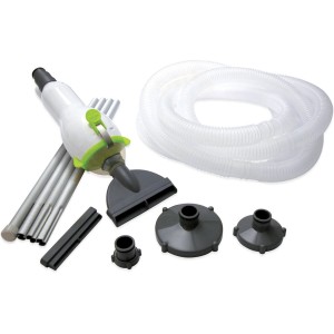 Interline Manueller Poolsauger Set für Spa und Pool: Sauger, Bürste, Düsen und Schlauch.