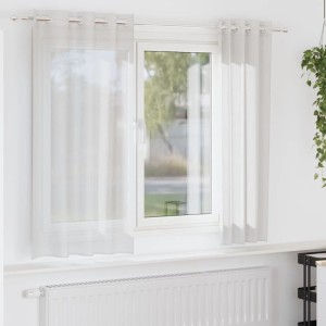 vidaXL Voile Vorhänge mit Ösen 2 Stk Weiß 4102150