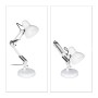 Relaxdays Schreibtischlampe Metall Weiß Schwenkbar 50 x 27 x 15 cm 1,4 kg
