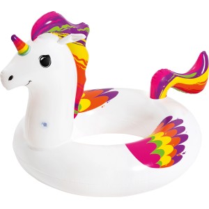 Bestway Schwimmring Einhorn, aufblasbarer Schwimmreifen mit bunten Details für Kinder.