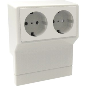 GGK Gerätetank 2-fach Alpinweiß für Sockelleistenkanal.