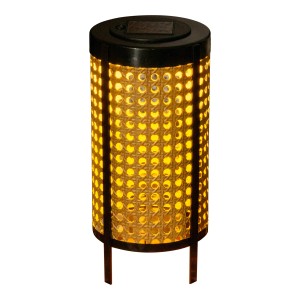 Näve LED-Solar-Tischleuchte Patti Natur, Ø 12,3 cm, Höhe 26 cm. Dekorative Solarleuchte für den Außenbereich.