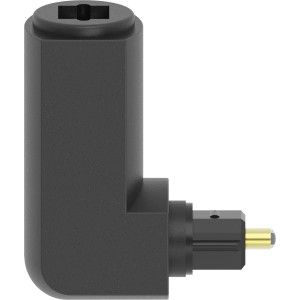 Hama ODT-Adapter Toslink Stecker/Kupplung 90° schwarz zum Abwinkeln von Lichtleiterkabeln.