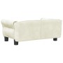 vidaXL Hundebett Creme 70x45x30 cm Samt 171830_5