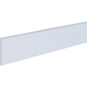 Weiße Optifit Sockelleiste mit Dichtung, 180 cm, für OPTIkomfort Küchen.