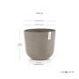 Ecopots Oslo Pflanztopf, braungrau, Ø 35cm, ideal für Innen- und Außenbereich.