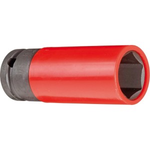 Gedore Kraftschraubereinsatz R63042116, 21 mm, mit roter Schonhülse für Alufelgen.