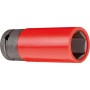 Gedore Kraftschraubereinsatz R63042116, 21 mm, mit roter Schonhülse für Alufelgen.