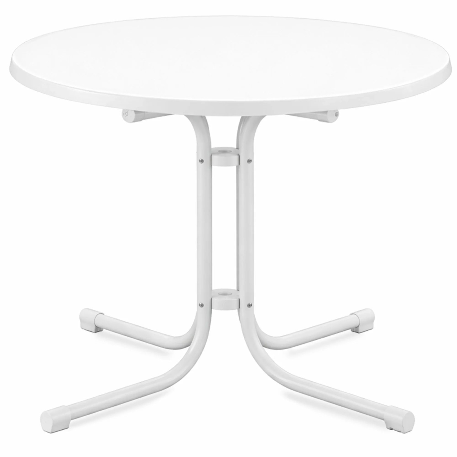 Beautissu Bistrotisch Bistroni WP Ø80xH70cm Weiß