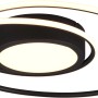 Dimmbare LED-Deckenleuchte Yava, 56W, schwarz matt, mit geschwungenem Design.
