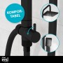 Eisl Überkopf-Brauseset Easy Energy, schwarz matt, mit Regendusche und Handbrause.