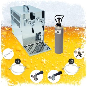 Ich-Zapfe Bierzapfanlage 2- 60 Liter/h Dreikant Zapfkopf Silber