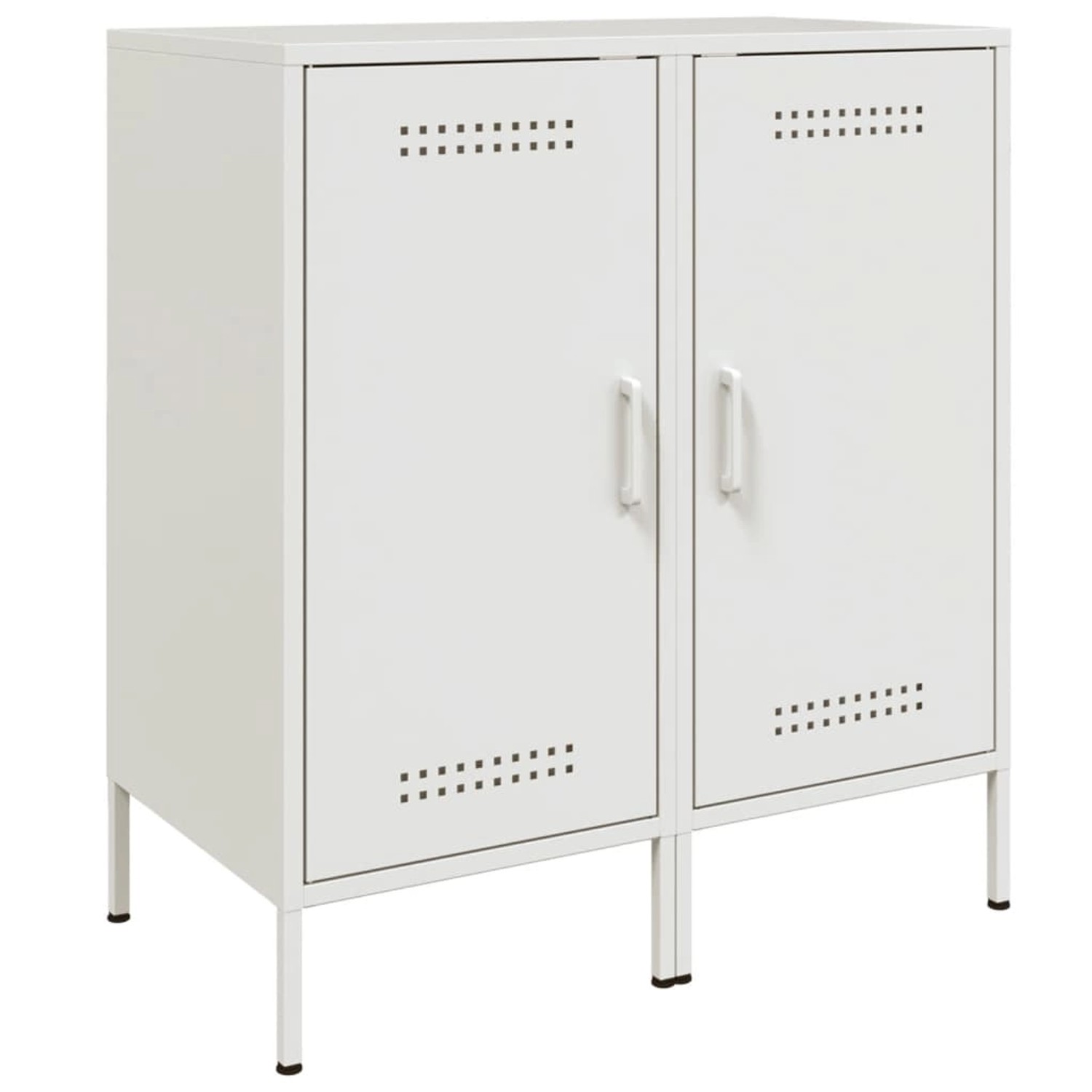 vidaXL Sideboards 2 Stk Weiß 36x39x79 cm Stahl 843023