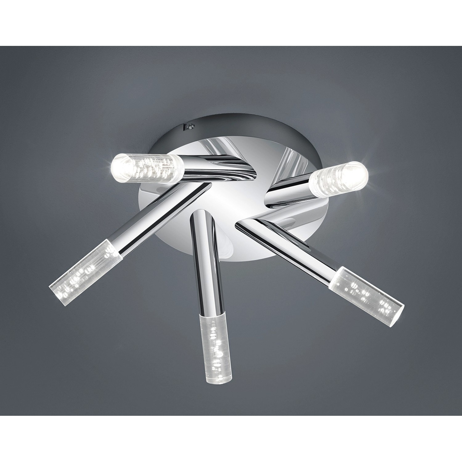 Trio LED-Bad-Deckenleuchte Bubbles Chrom