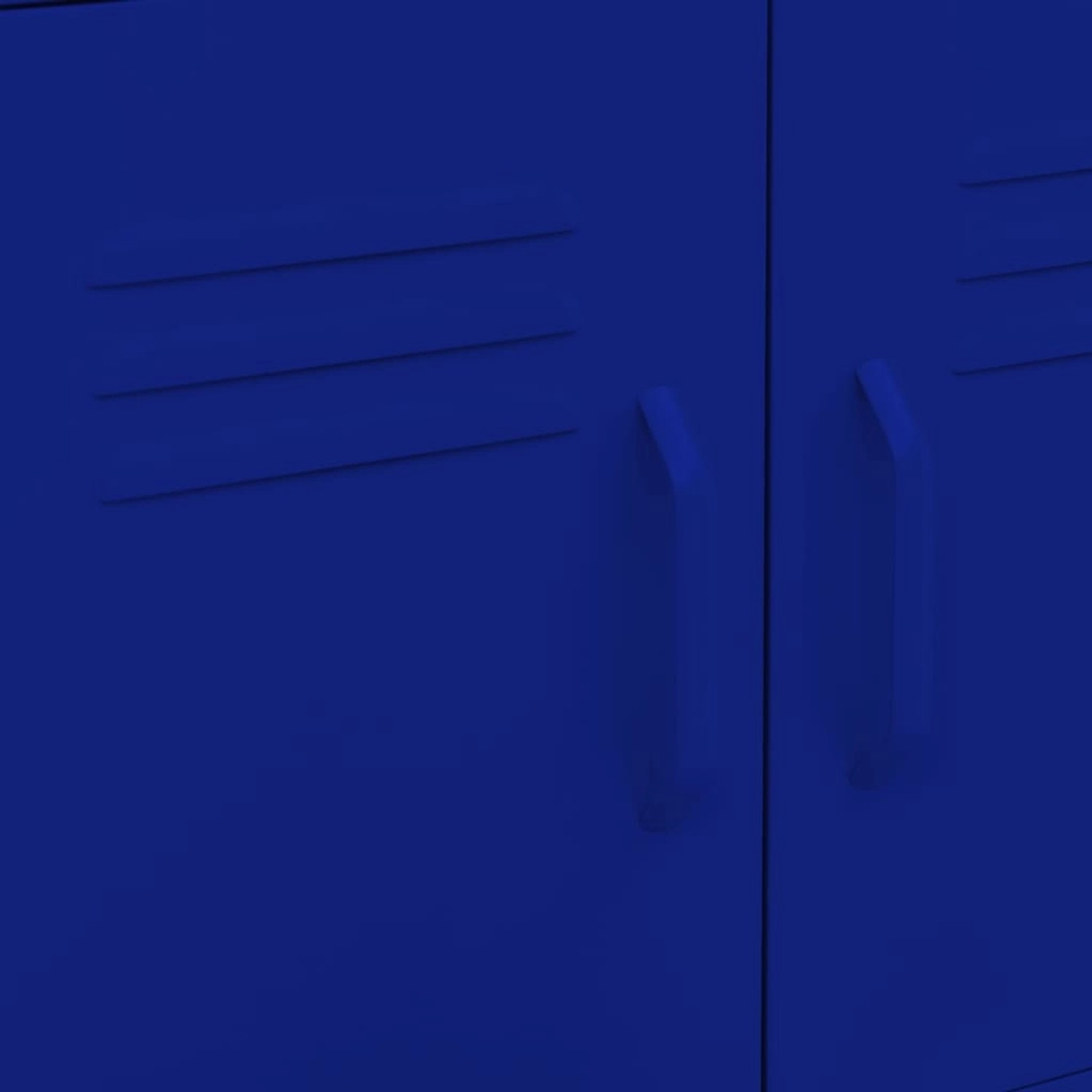 Marineblauer vidaXL Lagerschrank aus Stahl, Büroschrank mit Griffen und Lüftungsschlitzen.