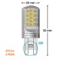 Osram G9 LED Leuchtmittel 4,2W, warmweiß, 470lm, 2er Set, 5,2x2cm. Kompakte Stiftform.