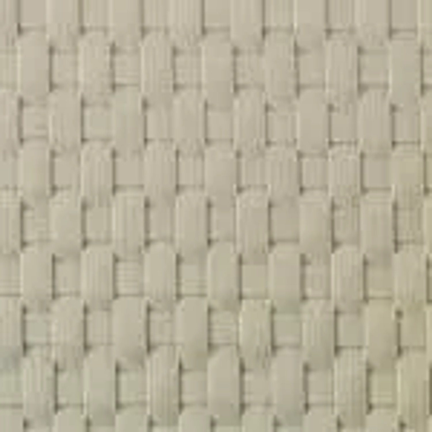 Detailaufnahme: Beige Rattan Sichtschutz für Doppelstabmattenzaun, UV-beständig.