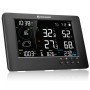 Schwarze Bresser WLAN-Funk-Wetterstation TB 7-in-1 mit Displayanzeige.