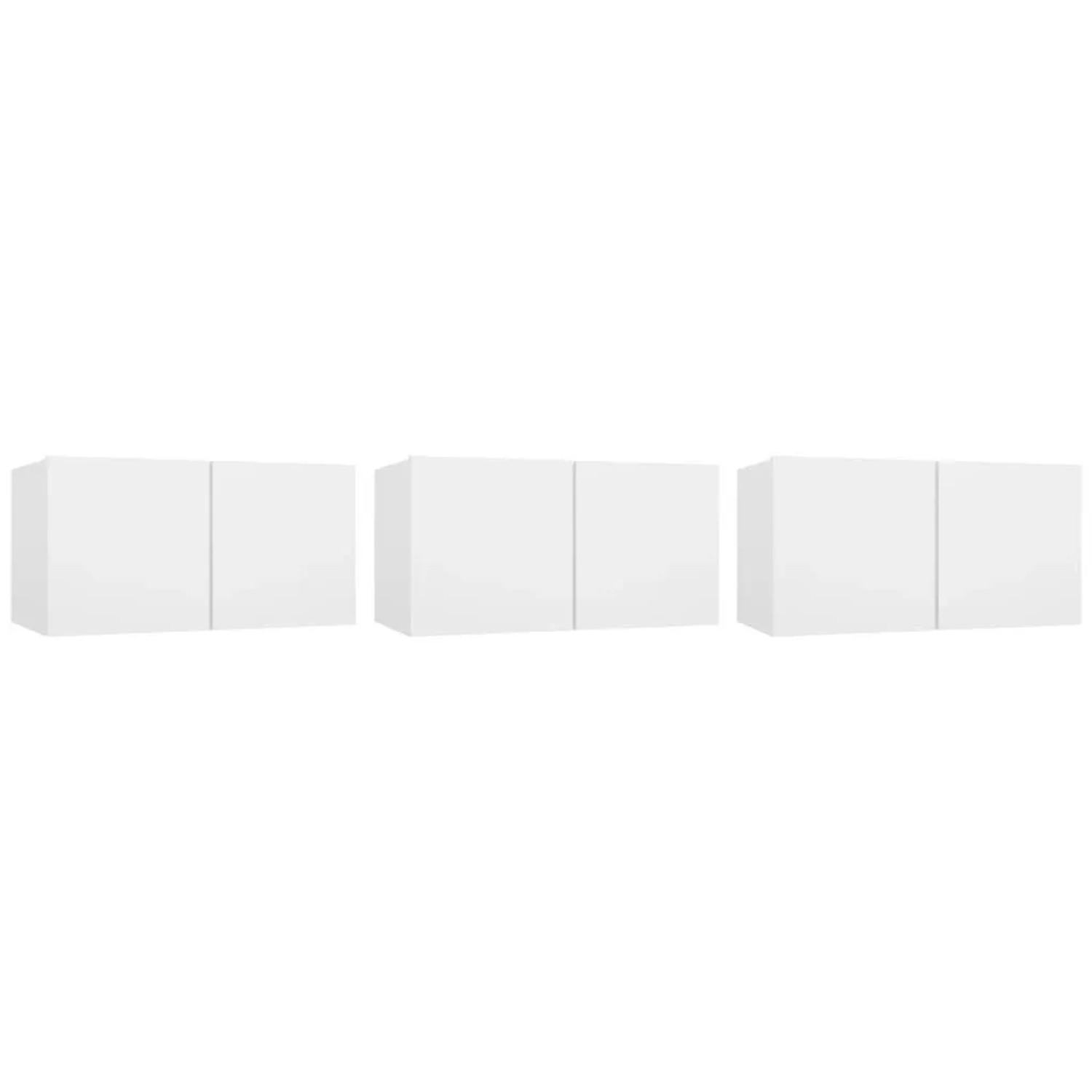 vidaXL TV-Hängeschränke 3 Stk Weiß 60x30x30 cm 804510