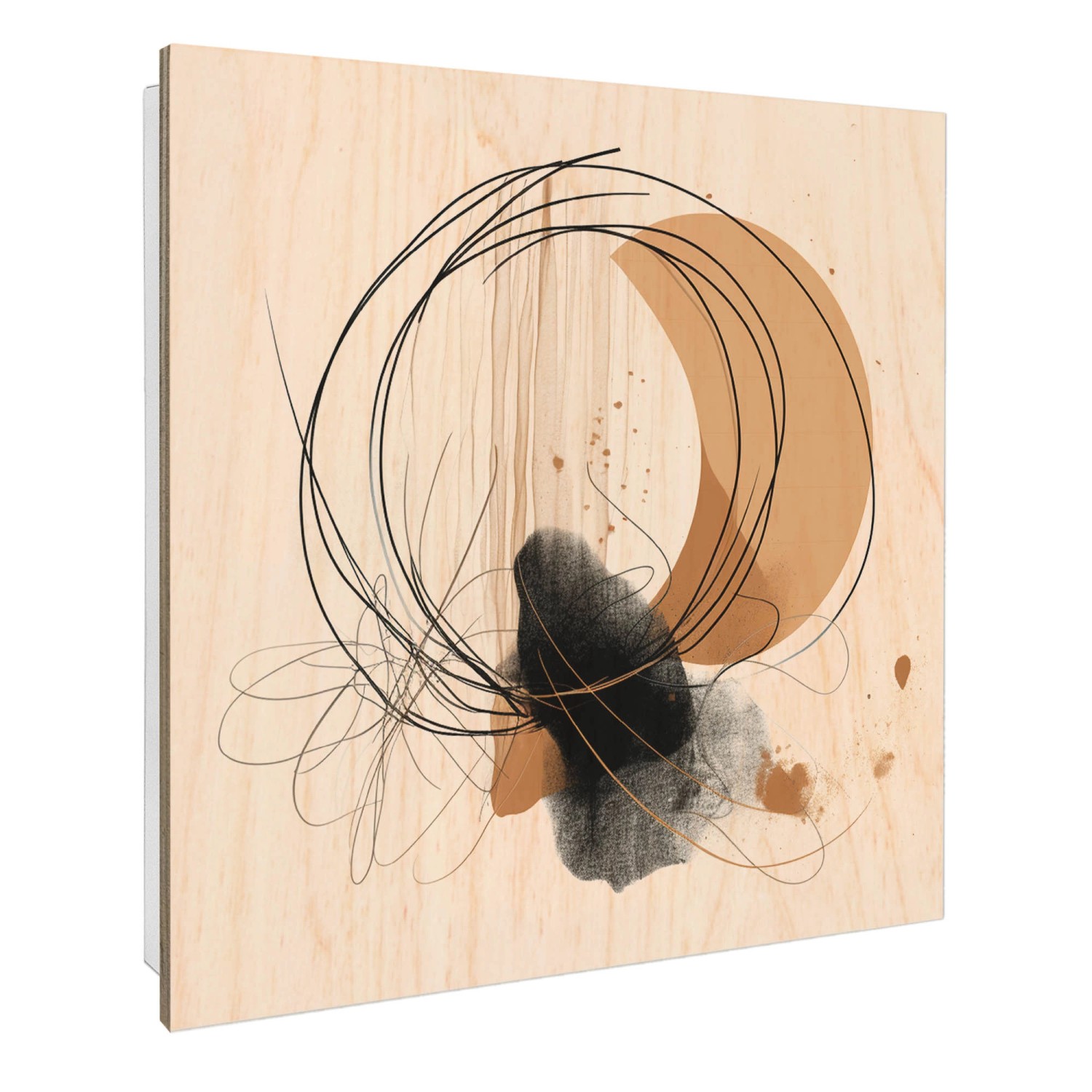 Banjado Großer Schlüsselbox Holz 30x30cm Weiß Scharnier Rechts 50 Haken Sch günstig online kaufen