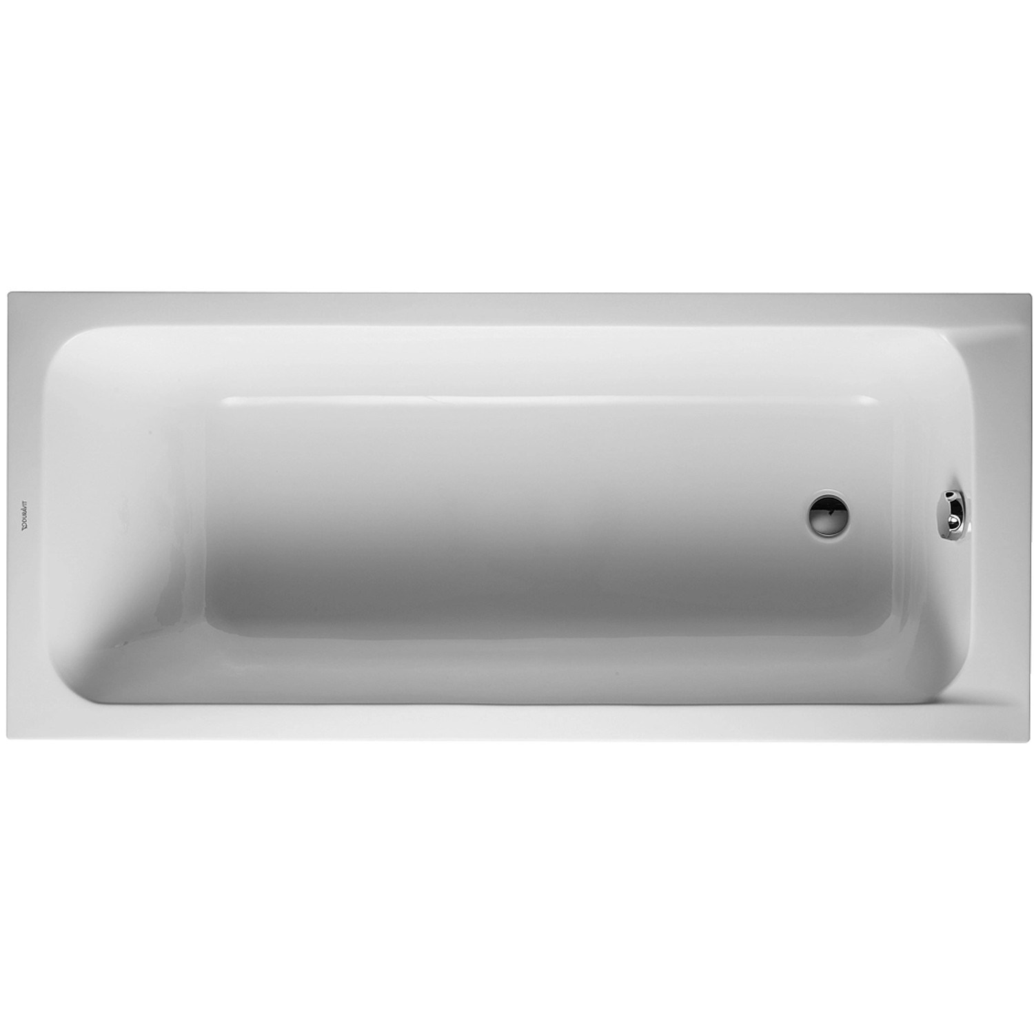 Duravit Acryl-Badewanne D-Code 170 cm Weiß einseitige Rückenschräge