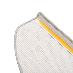Detailaufnahme: Graue Sisal Stufenmatte mit Klebestreifen, 24x65cm, 15er-Set.