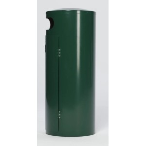 PROREGAL Kombiascher Mit Einflügeltür Ascher Innen 70 Liter HxBxT 104,5 x 42 x 42 cm Verzinkter Stahl Grün