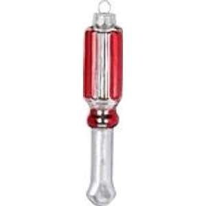 Inge's Christmas Decor GmbH Christbaumschmuck Glas Schrauben-Zieher 14 cm Rot