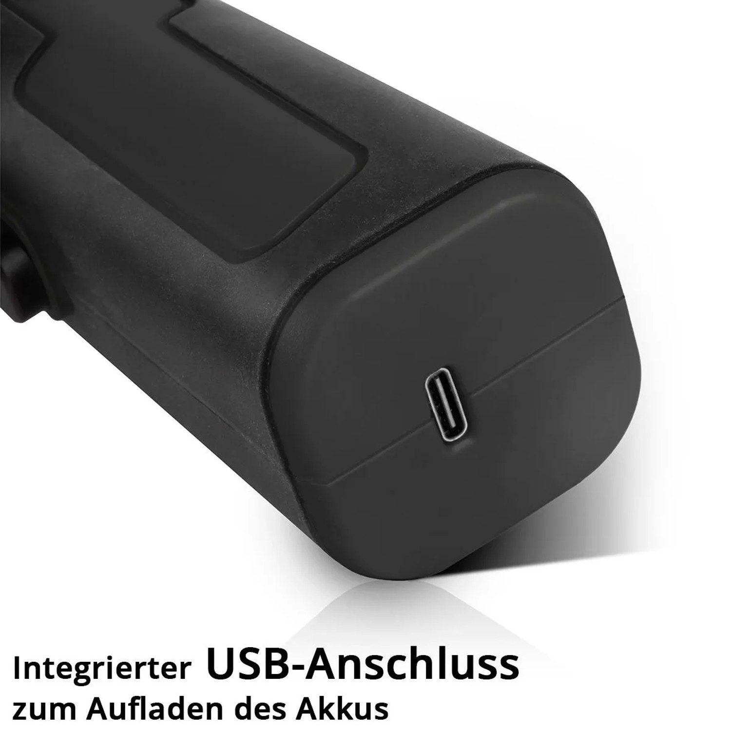 Schwarzer STAHLWERK Heißhefter mit USB-C Ladeanschluss für Kunststoff Reparatur Set Akku.