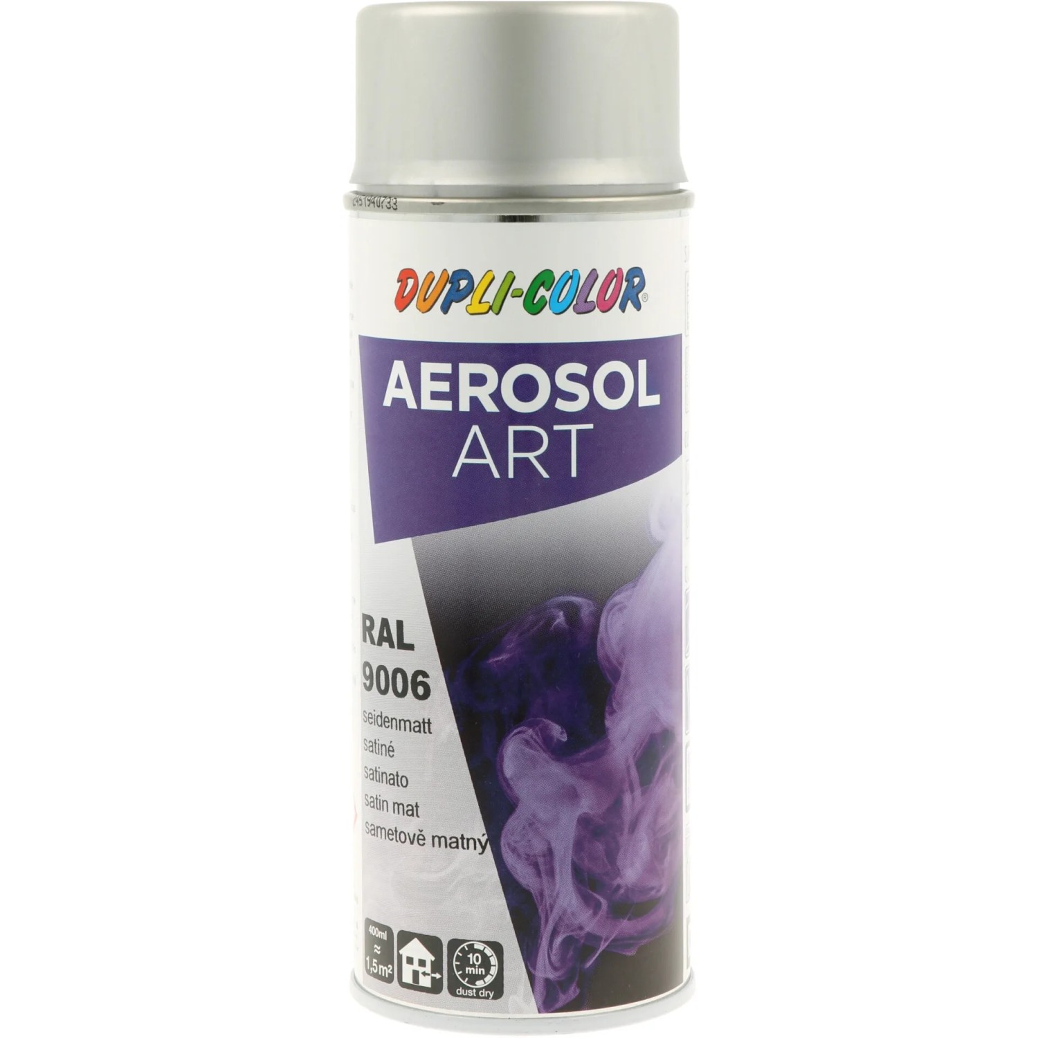 Dupli-Color Lackspray RAL 9006 Weißaluminium, 400ml Dose für Lackreparatur.