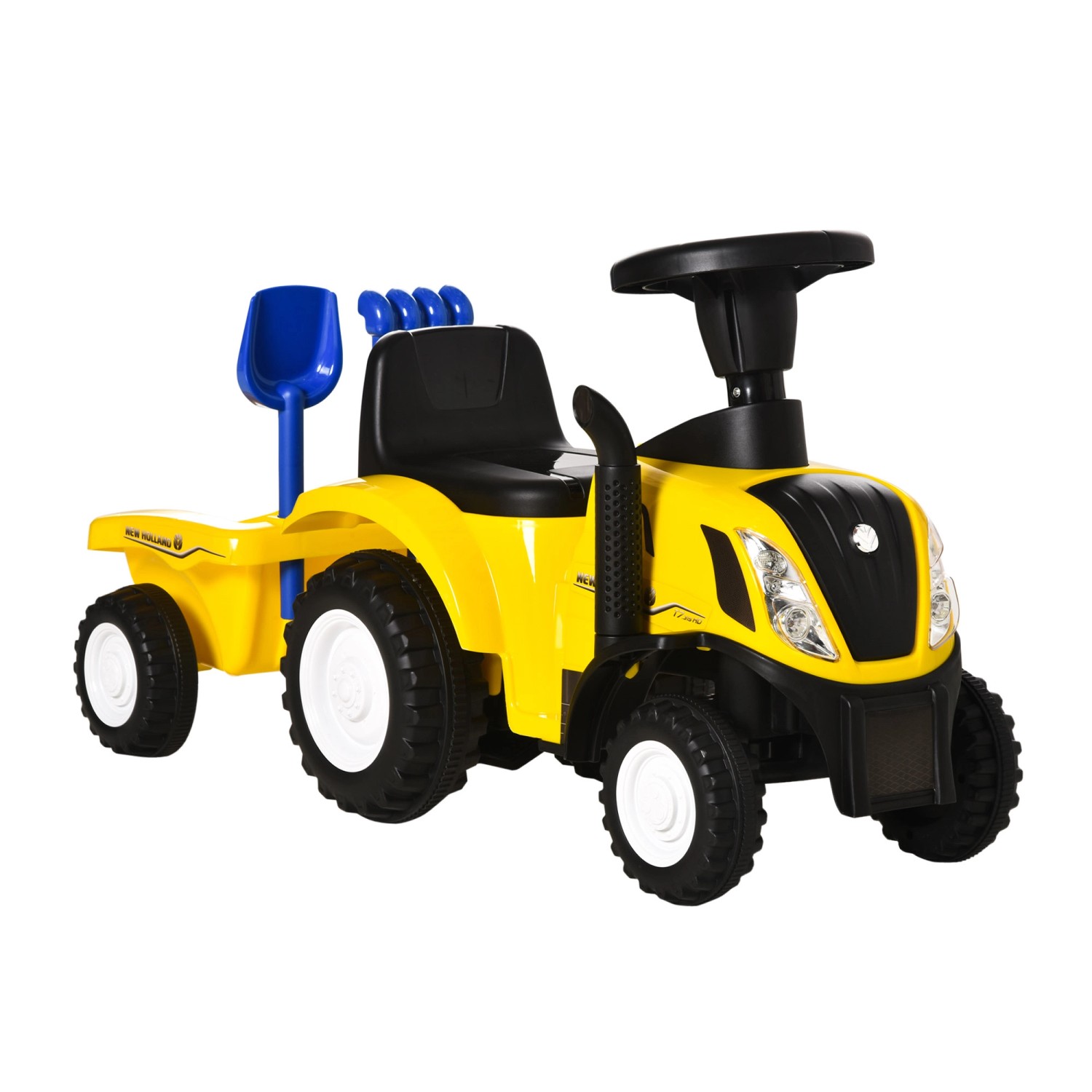 HOMCOM Kinder Rutschauto NEW HOLLAND Laufhilfe mit Hupe