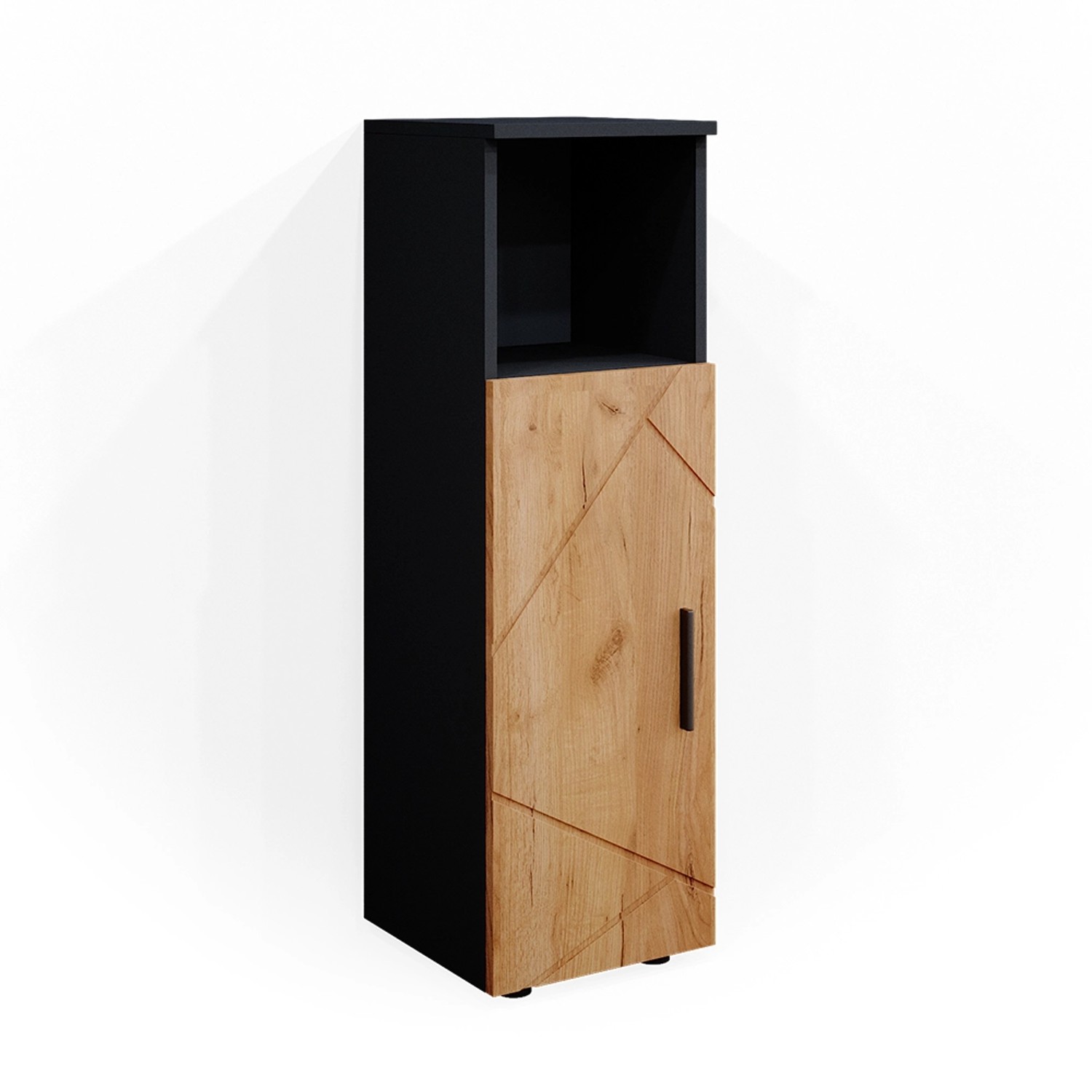 Vicco Midischrank Irma Anthrazit/Eiche 30 x 95 cm
