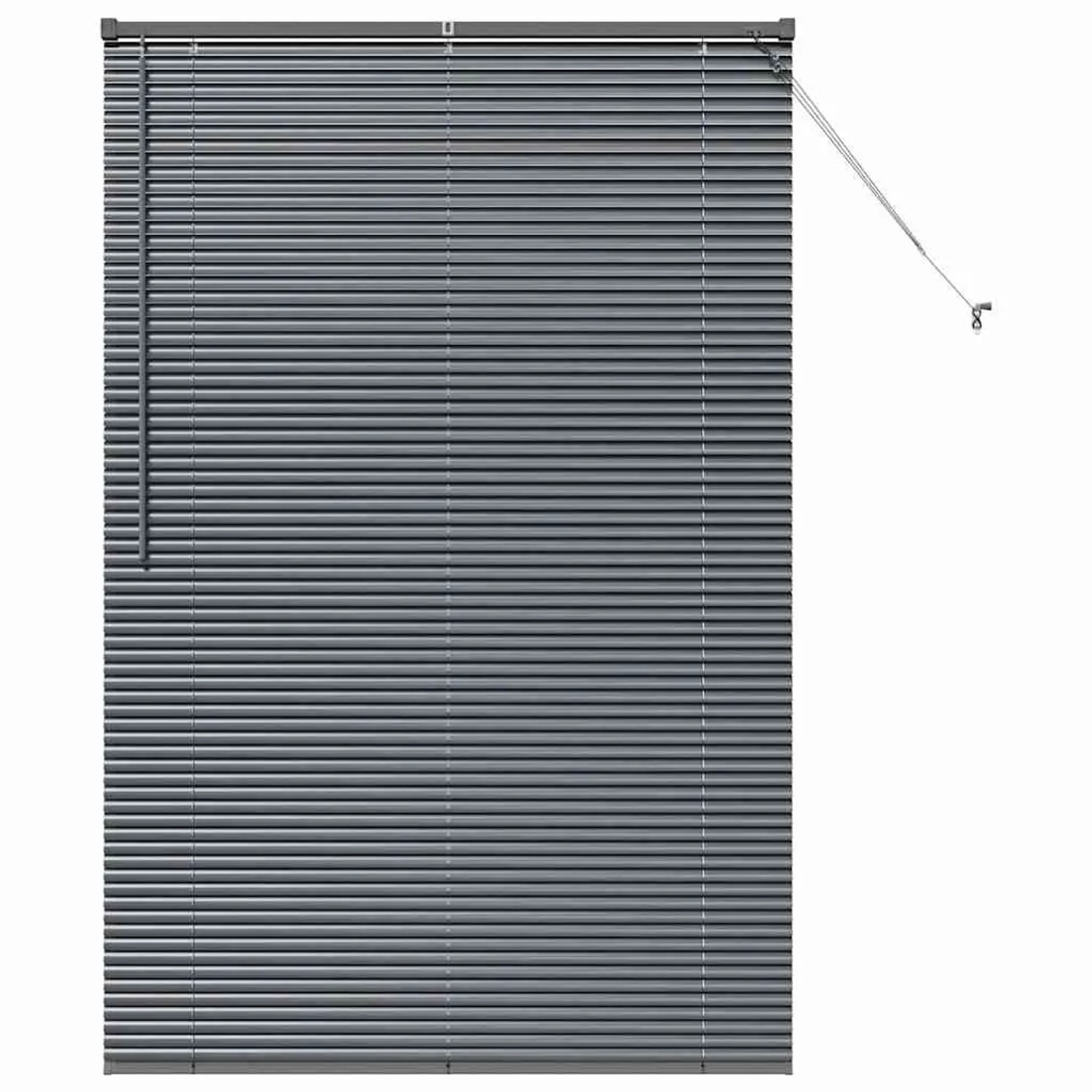 vidaXL Balkenjalousien mit Vorhängen Dunkelgrau 175 x 110 cm Aluminium 4200 günstig online kaufen