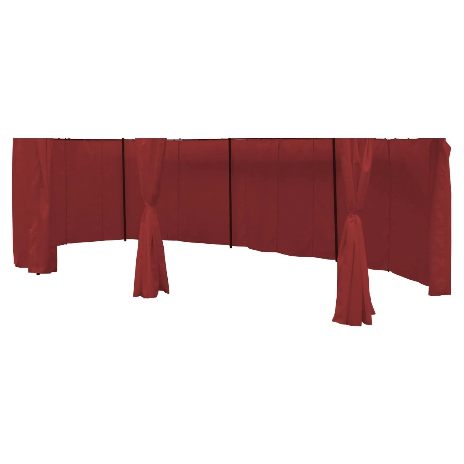 Lex 8er Set Seitenteile Pavillon 5,3x3,5m Oval Wasserabweisend Seitenwand Sichtschutz Burgundrot