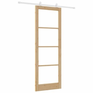 vidaXL Schiebetür ORKDAL Braun 83 x 232 cm Holz und Metall 3332057