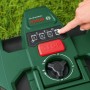 Detailaufnahme: Bosch Mähroboter VISIMOW18V-100 mit Bedienelementen und Schnitthöhenverstellung.
