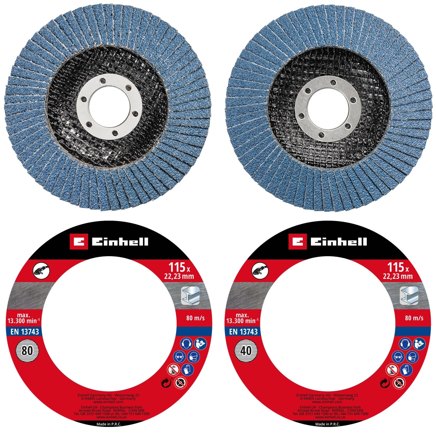 Einhell Fächerscheiben 115 K 40/80 2 Stück