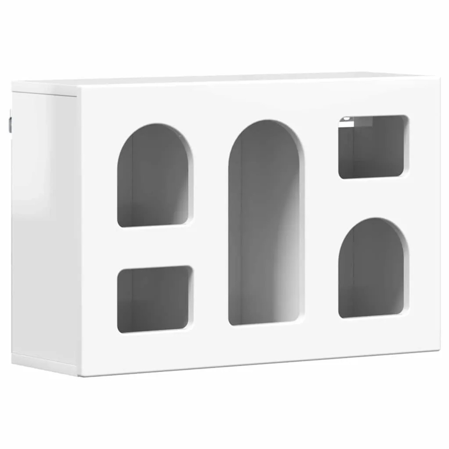 vidaXL Hängeschrank Hochglanz Weiß 60 x 20 x 40 cm Holzwerkstoff 891378