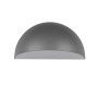 Anthrazitfarbene Trio LED-Außenwandleuchte Maas, halbrunde Form, 27x14x15,5 cm.