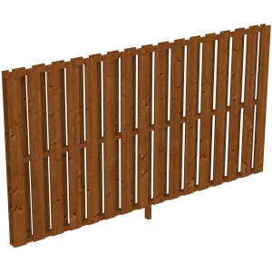 Skan Holz Seitenwand Deckelschalung, 305x160 cm, Douglasie Nussbaum, Zubehör für Terrassenüberdachungen.