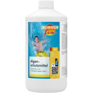 Summer Fun Algezid, 1 l Flasche. Schaumfreies Algenschutzmittel für Pools.