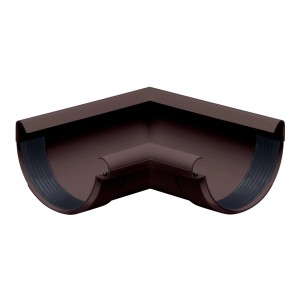 Inefa Rinnenwinkel 90 Grad Inneneck NW 125, dunkelbraun, für die Dachentwässerung.