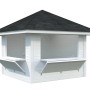 Palmako Marktstand Bianca Set, 300x300 cm, weiß lackiert. Weekendhaus mit Verkaufsklappen.